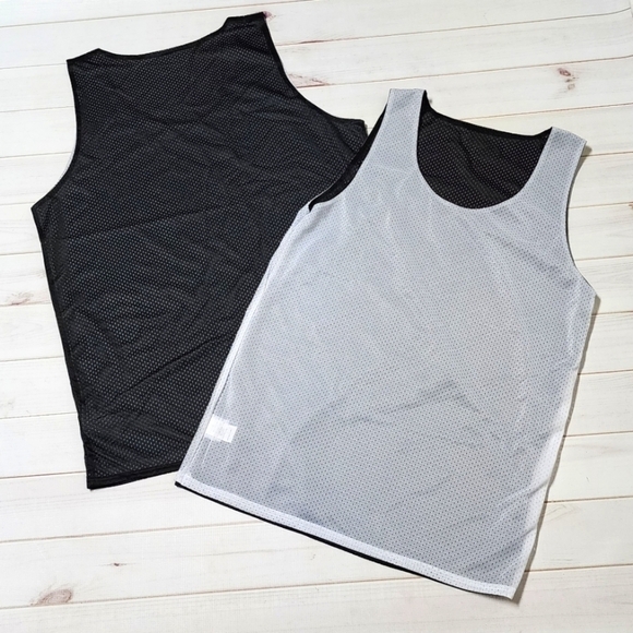 Badger Sport Pro Mesh Reversible Black And White Tank Top Various Sizes - New - Picture 2 of 6